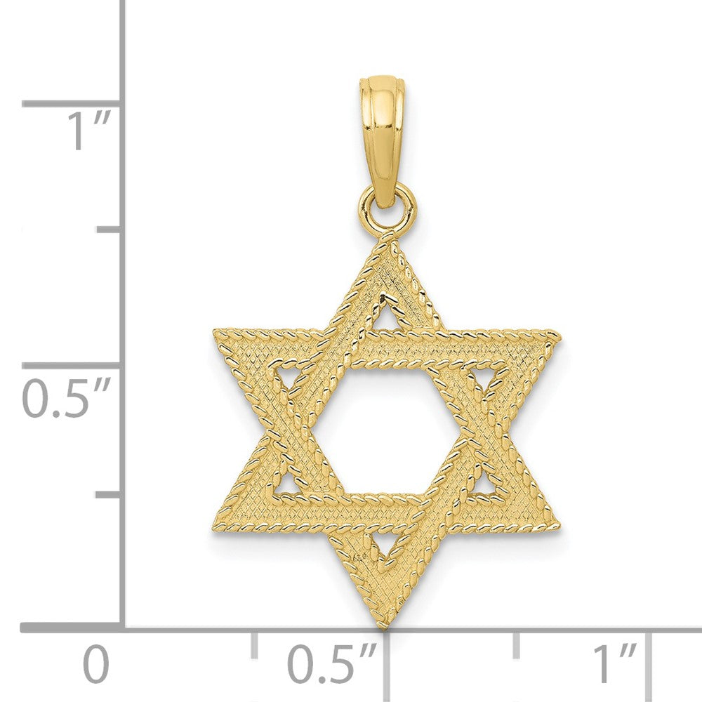 10k Yellow Gold 22 mm Star of David Pendant (1.1 grams)