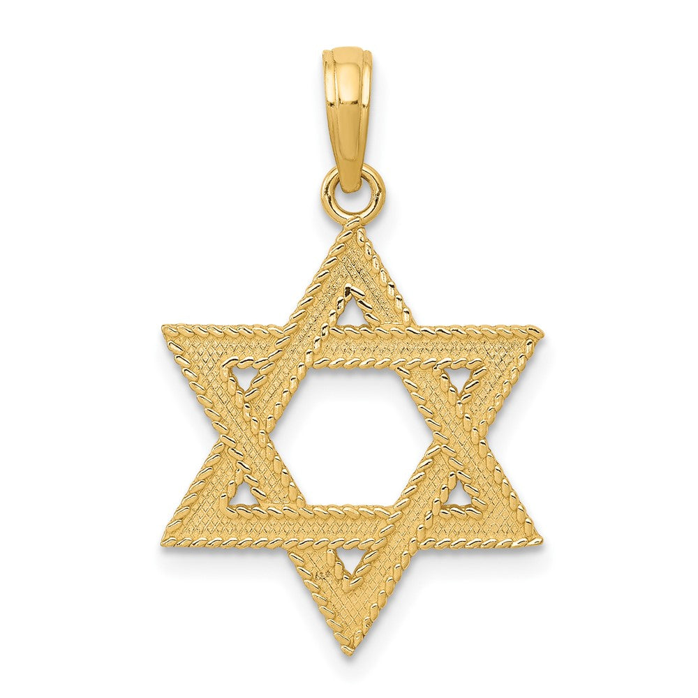 10k Yellow Gold 22 mm Star of David Pendant (1.1 grams)