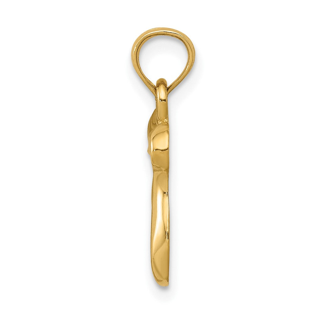 10k Yellow Gold 13 mm Chai Pendant (0.79 grams)