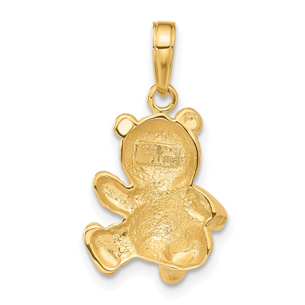 10k Yellow Gold 14 mm Teddy Bear Pendant (1.76 grams)