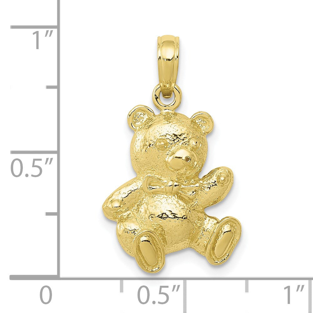 10k Yellow Gold 14 mm Teddy Bear Pendant (1.76 grams)