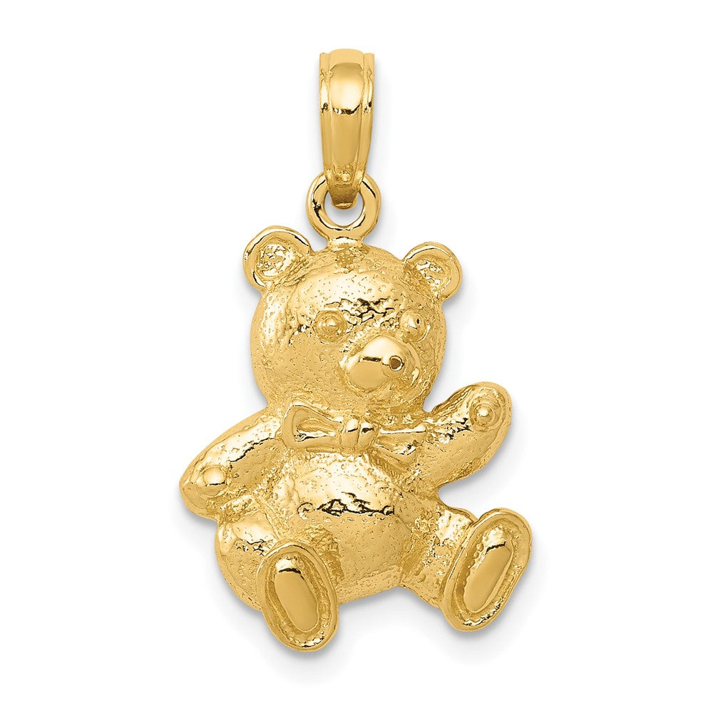 10k Yellow Gold 14 mm Teddy Bear Pendant (1.76 grams)