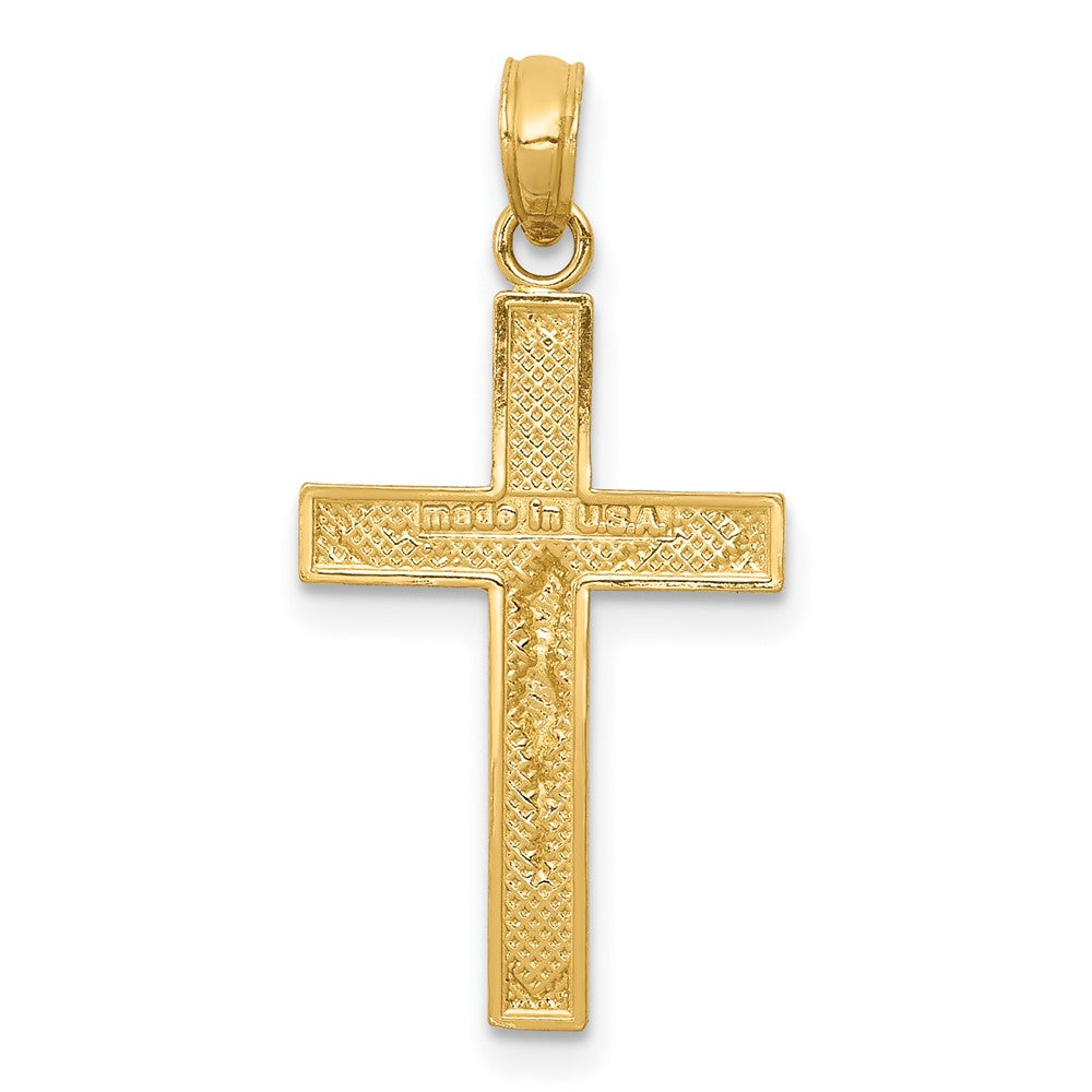 10k Yellow Gold 18 mm Jesus Crucifix Pendant (0.73 grams)