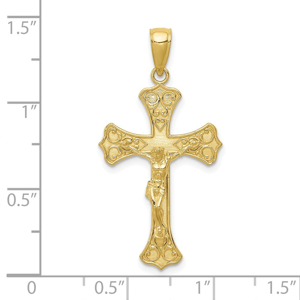 10k Yellow Gold 18 mm Jesus Crucifix Pendant (1.61 grams)