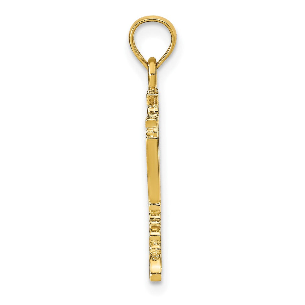 10k Yellow Gold 15 mm Menorah Pendant (1.31 grams)