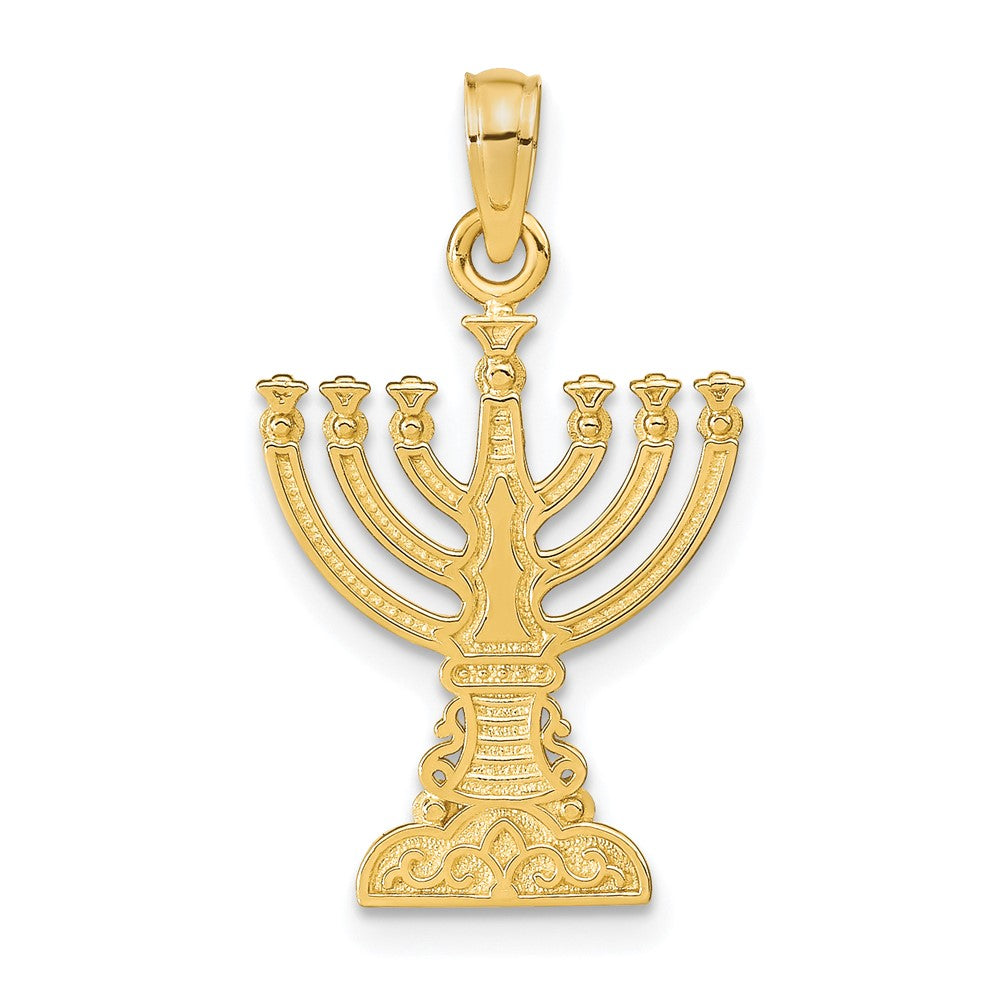 10k Yellow Gold 15 mm Menorah Pendant (1.31 grams)