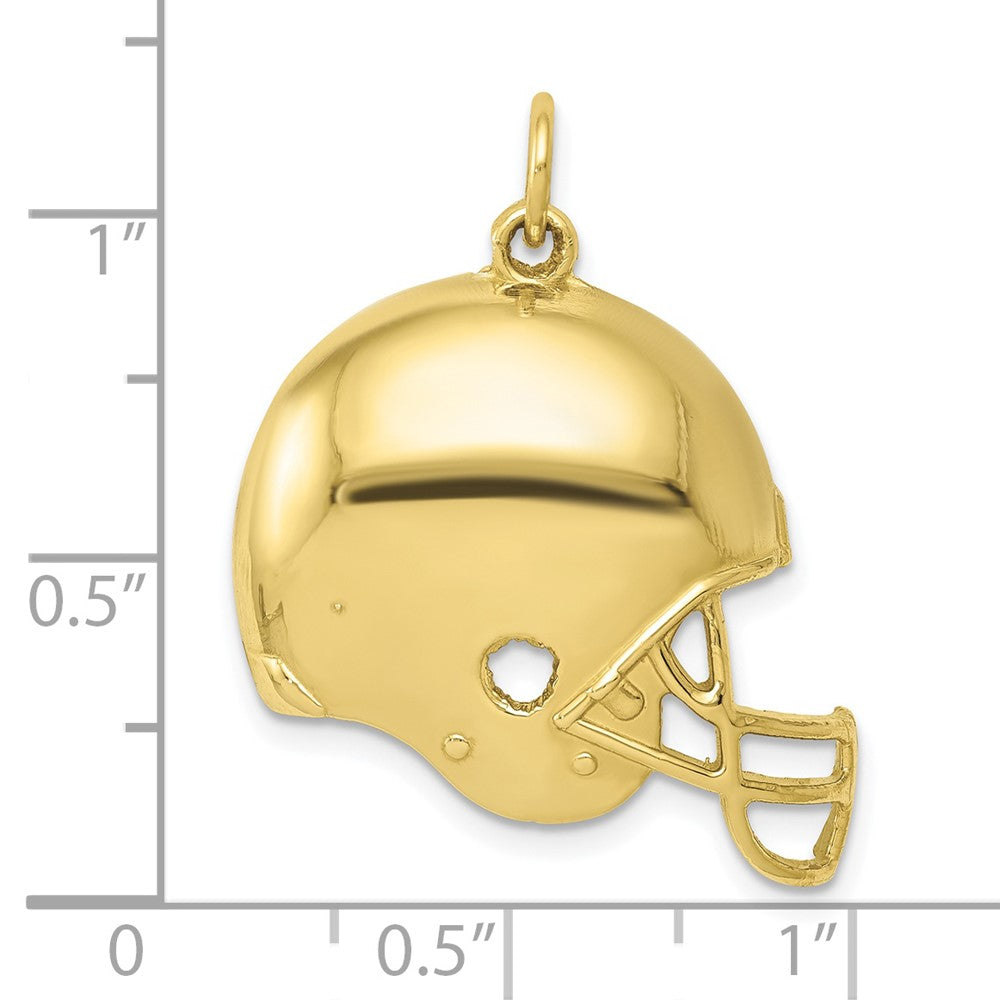 10k Yellow Gold 22 mm Polished Football Helmet Pendant (1.85 grams)