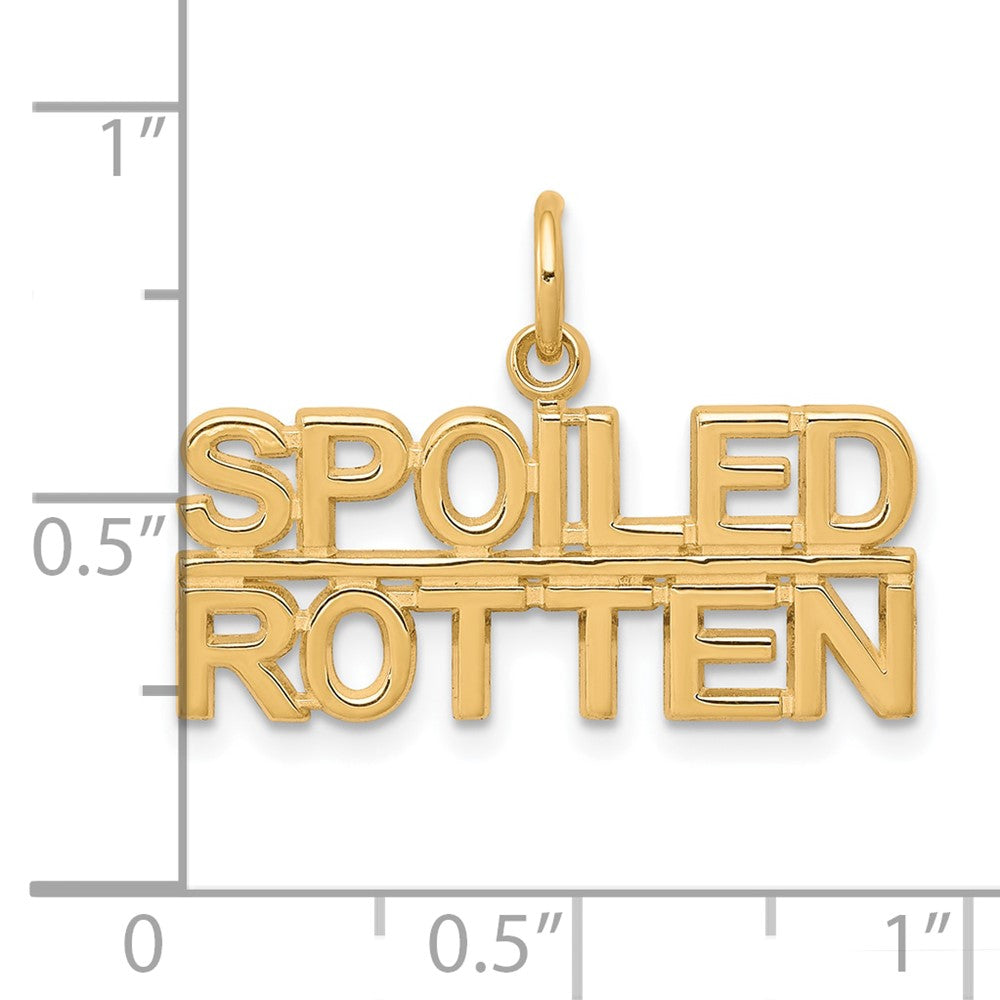 10k Yellow Gold 23 mm Talking - SPOILED ROTTEN Charm (1.13 grams)