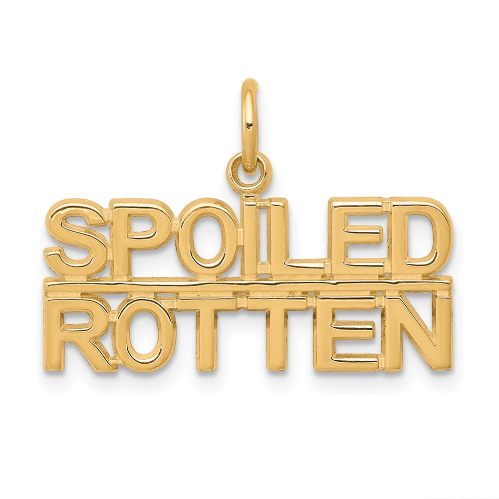 10k Yellow Gold 23 mm Talking - SPOILED ROTTEN Charm (1.13 grams)