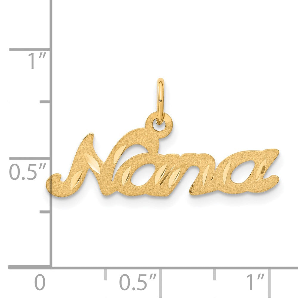 10k Yellow Gold 29 mm Satin NANA Charm (1.09 grams)