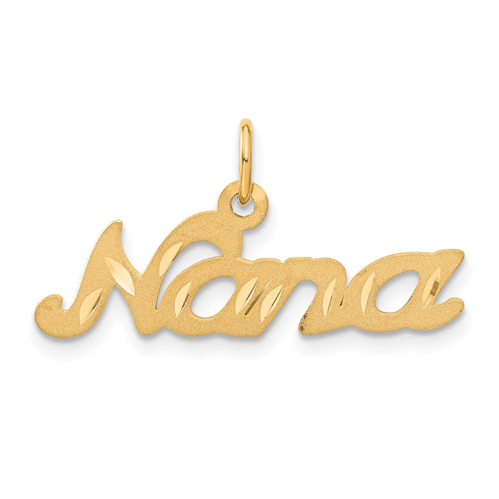 10k Yellow Gold 29 mm Satin NANA Charm (1.09 grams)