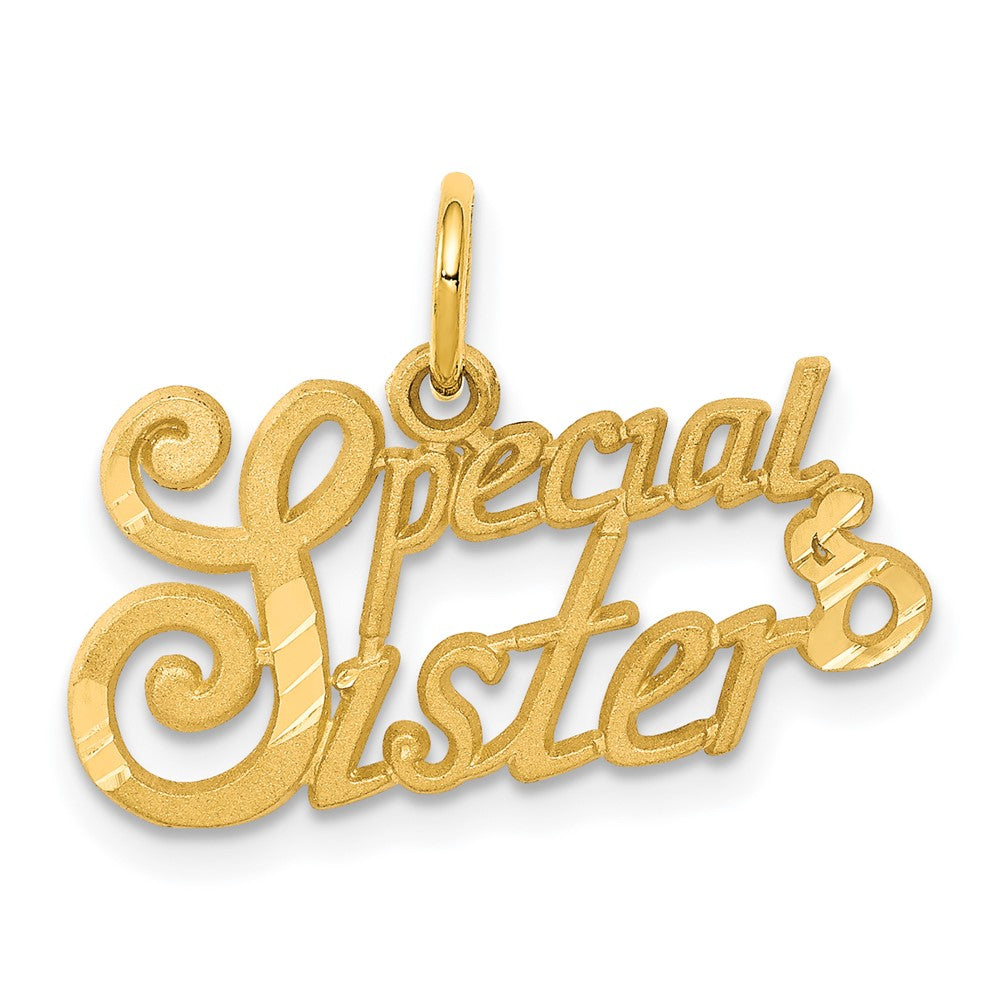 10k Yellow Gold 23 mm SPECIAL SISTER Charm (0.97 grams)