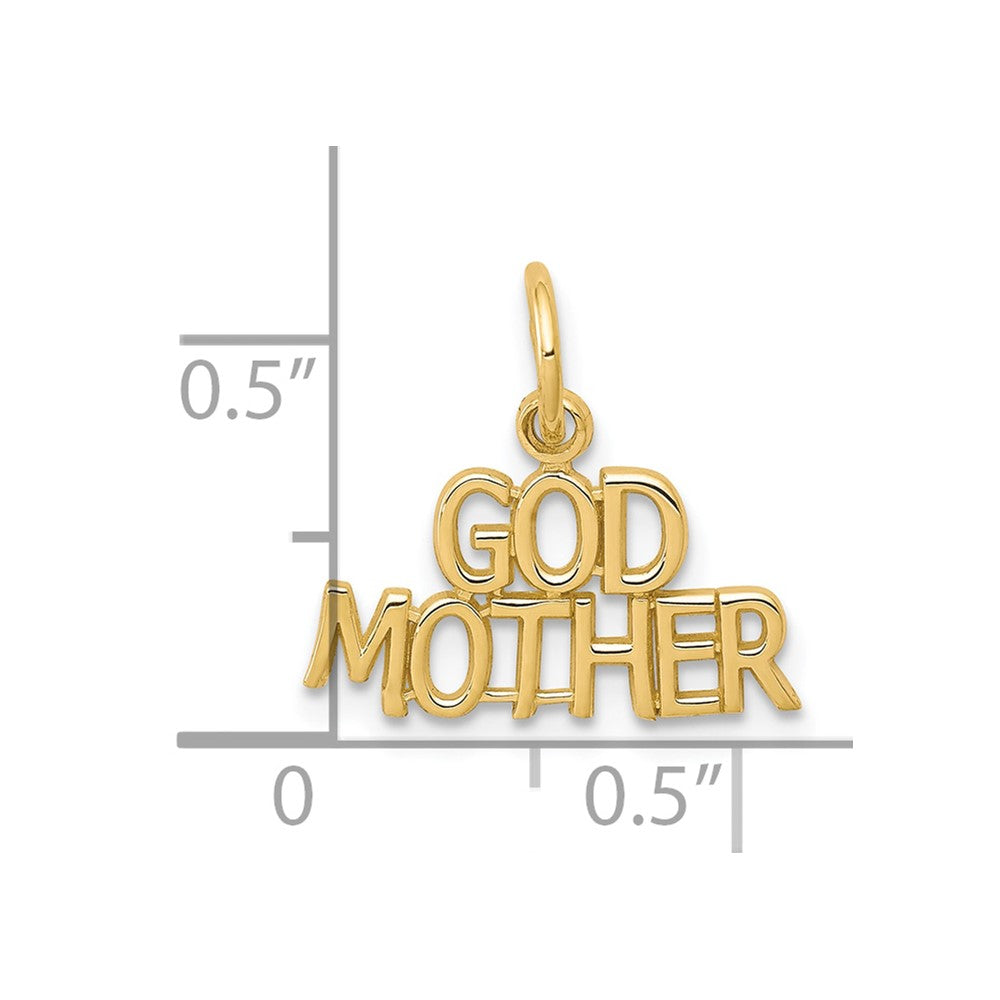 10k Yellow Gold 16 mm GODMOTHER Charm (0.5 grams)