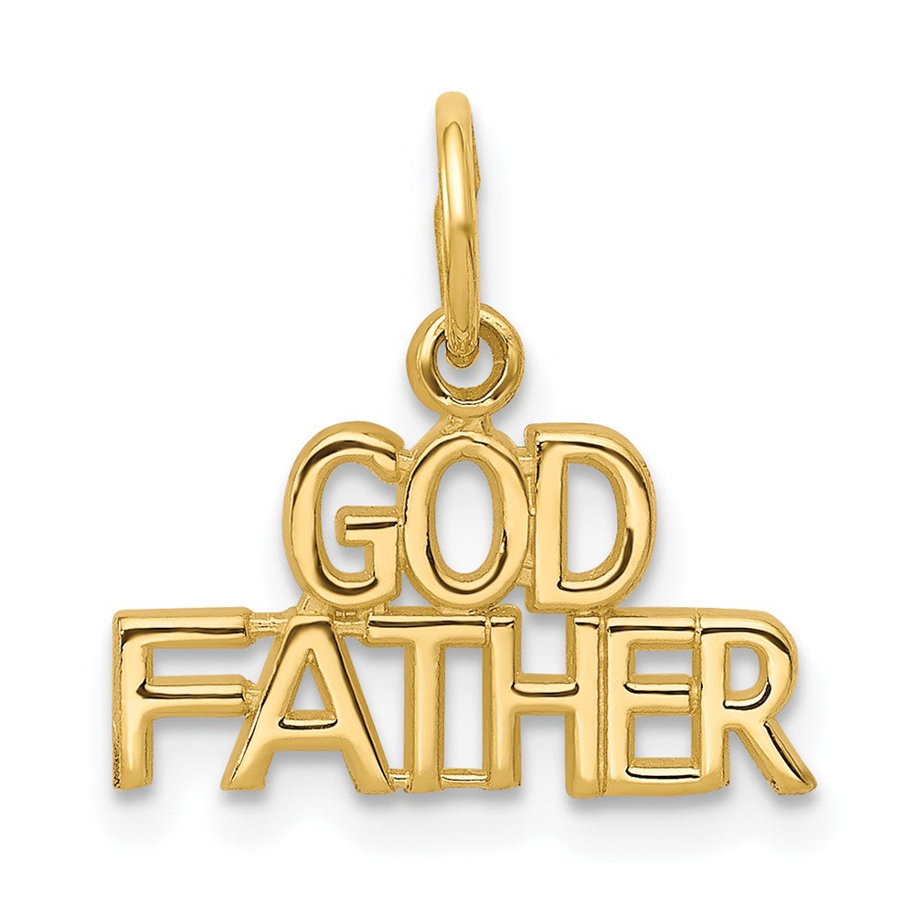 10k Yellow Gold 16 mm GODFATHER Charm (0.58 grams)