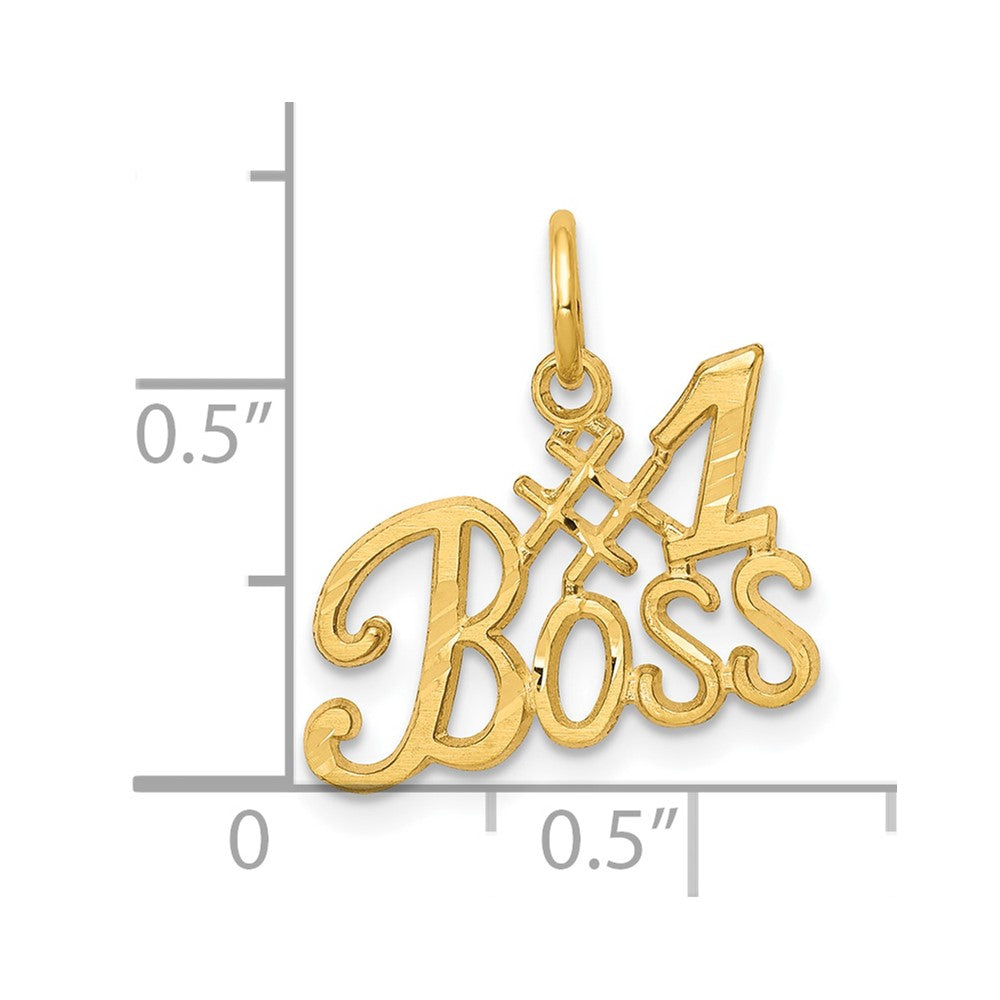 10k Yellow Gold 16 mm #1 BOSSCharm (0.69 grams)