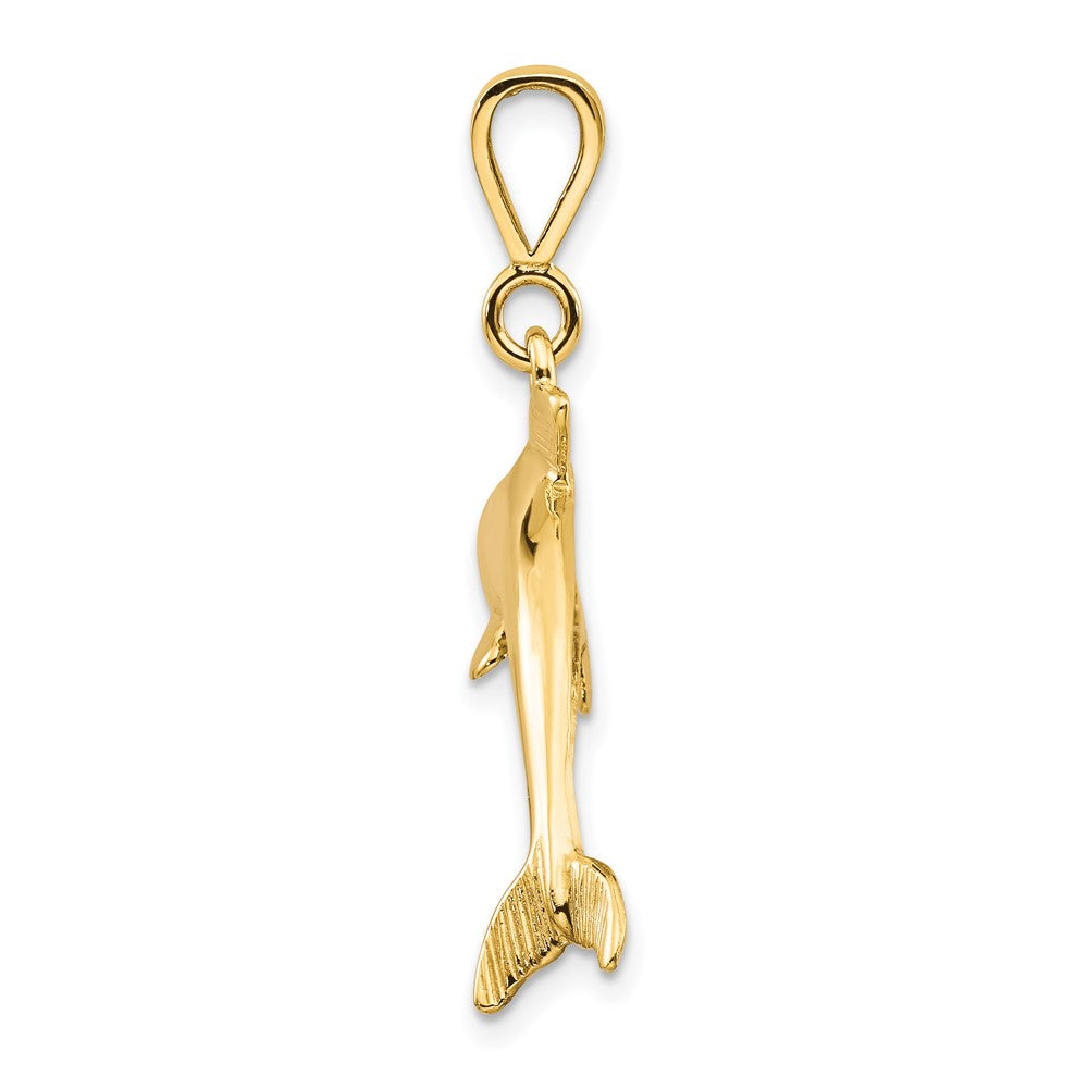 10k Yellow Gold 29 mm Dolphin Charm (2.5 grams)