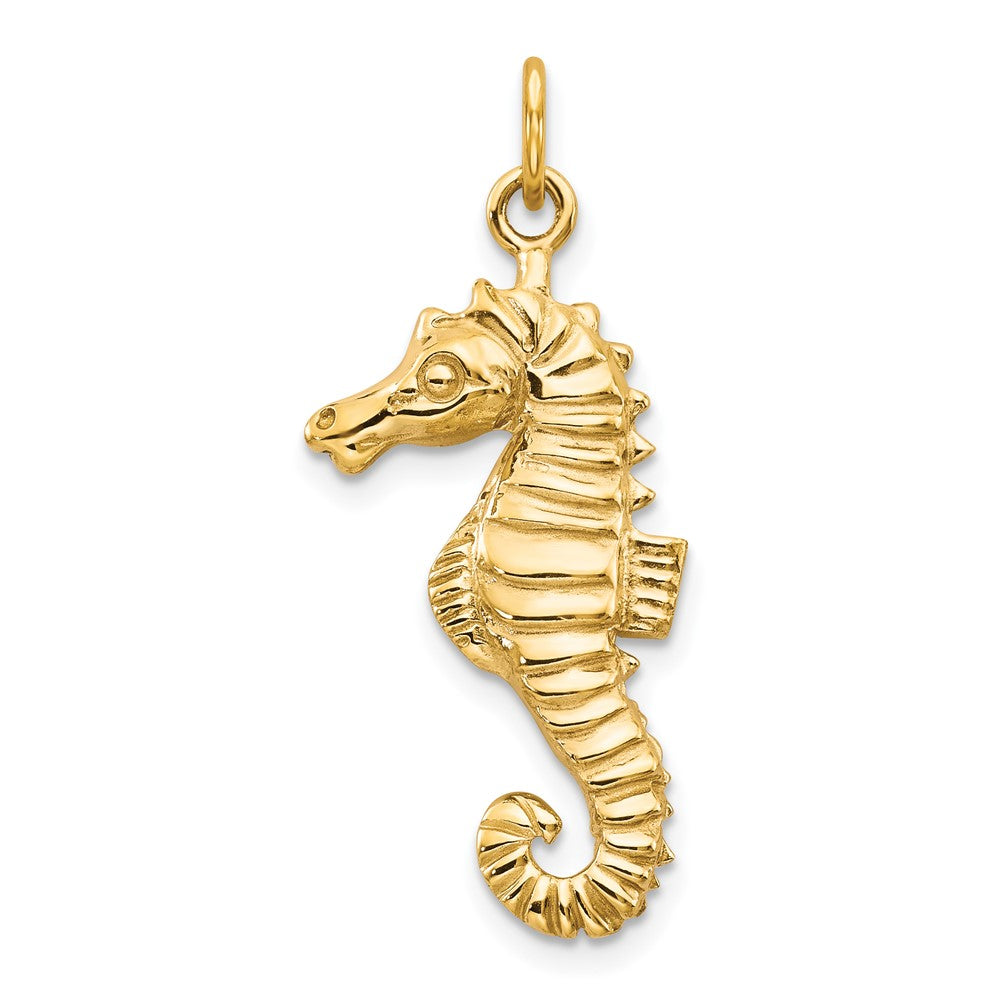 10k Yellow Gold 13 mm Seahorse Pendant (2.01 grams)