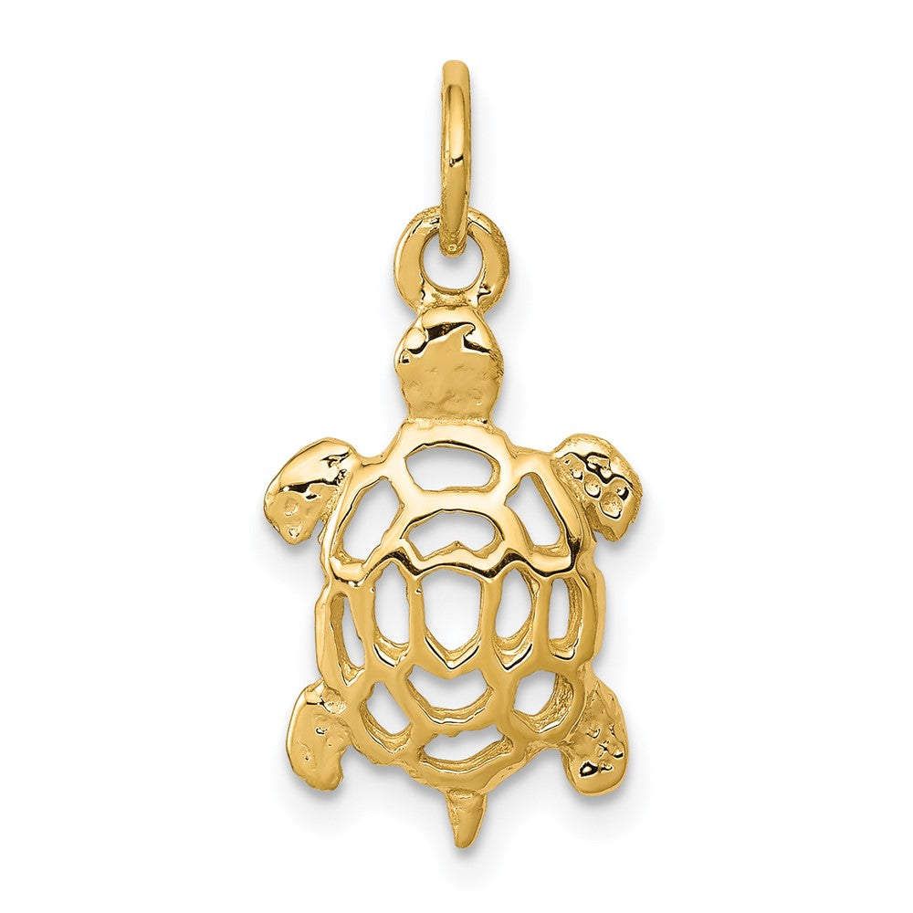 10k Yellow Gold 11 mm Turtle Charm (0.78 grams)