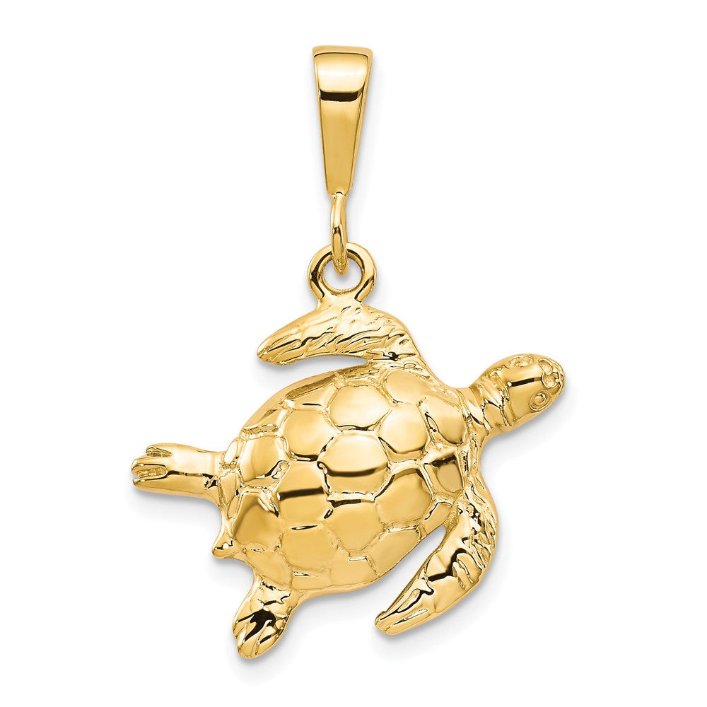 10k Yellow Gold 22 mm Turtle Pendant (2.28 grams)