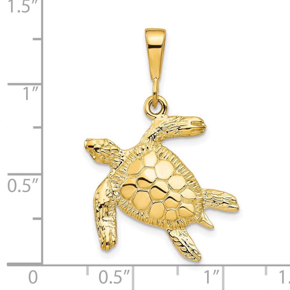 10k Yellow Gold 21 mm Turtle Pendant (2.25 grams)