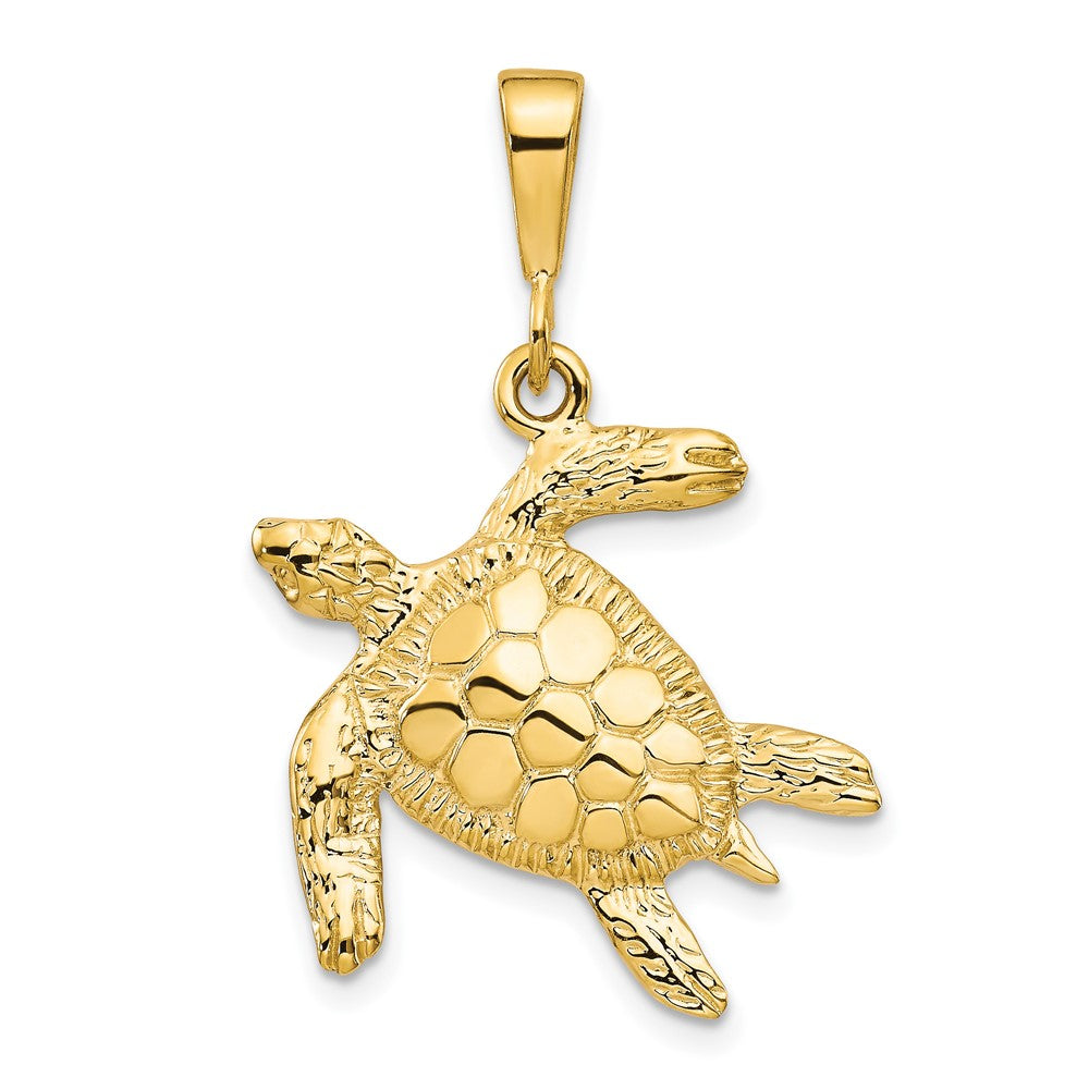 10k Yellow Gold 21 mm Turtle Pendant (2.25 grams)