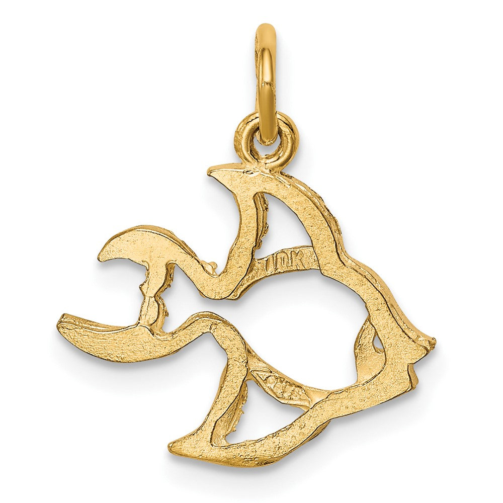 10k Yellow Gold 16 mm Fish Charm (1.02 grams)