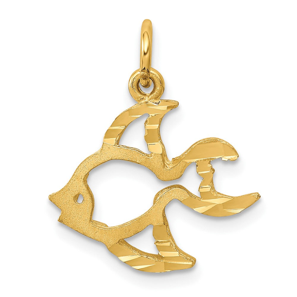 10k Yellow Gold 16 mm Fish Charm (1.02 grams)