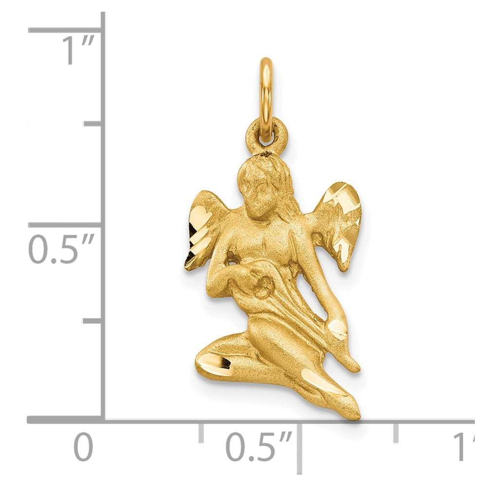 10k Yellow Gold 13 mm Angel Charm