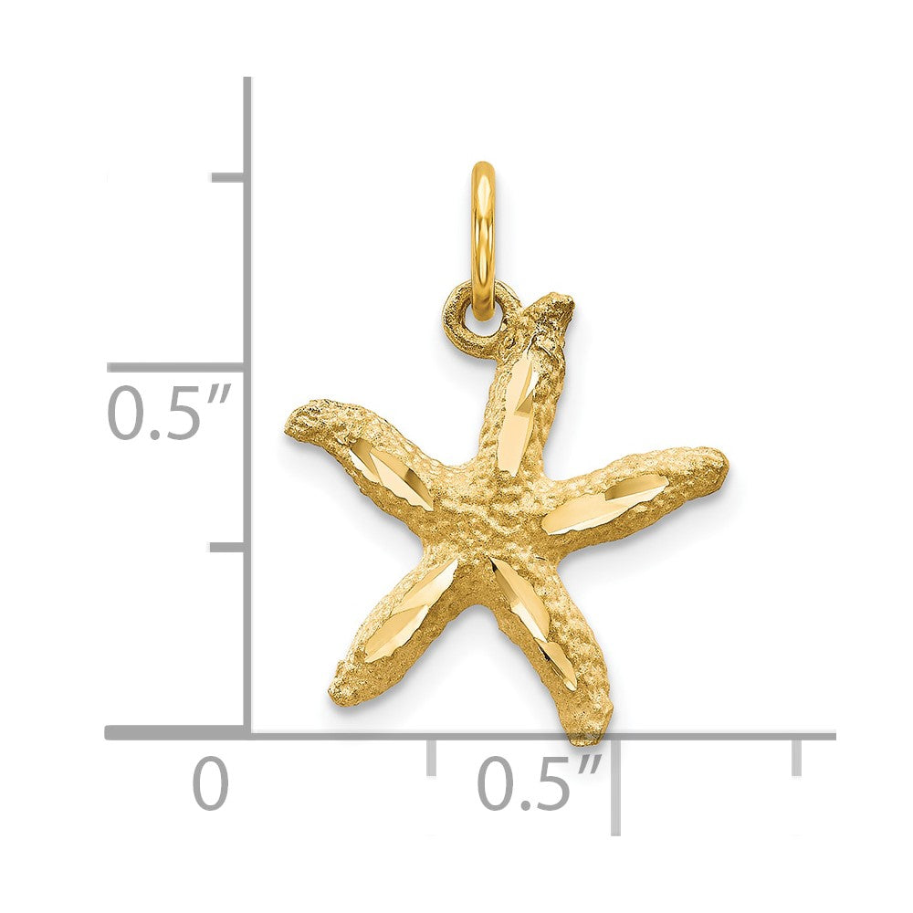 10k Yellow Gold 16 mm Starfish Charm (1.79 grams)