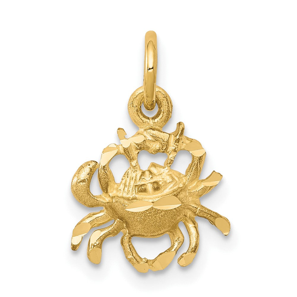 10k Yellow Gold 11 mm Crab Charm (0.85 grams)