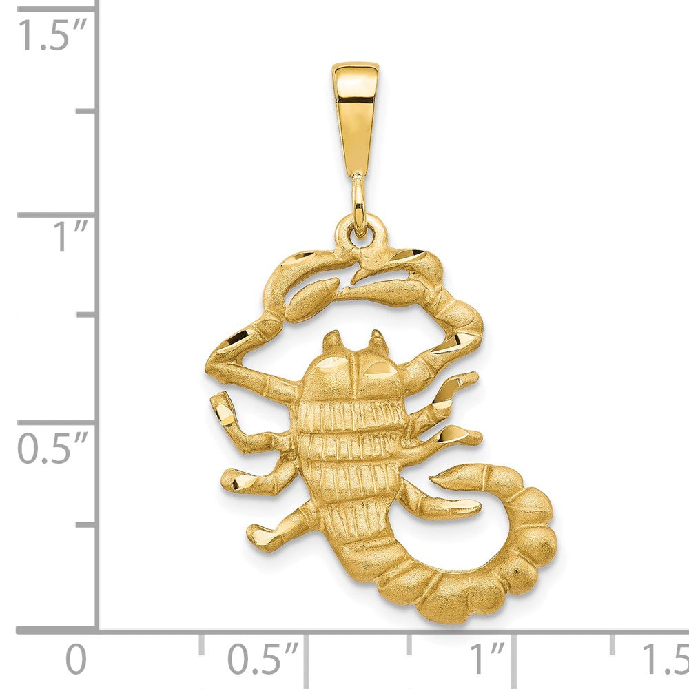 10k Yellow Gold 20 mm Scorpion Charm (3.53 grams)