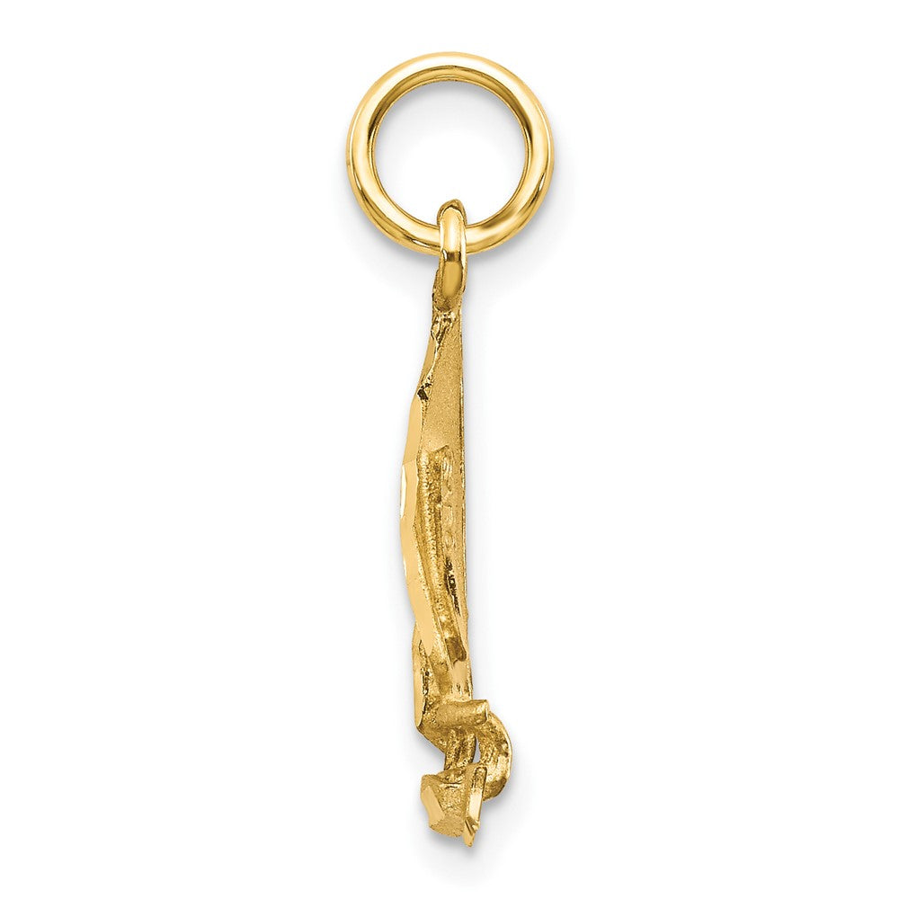 10k Yellow Gold 11 mm Sailboat Charm (1.17 grams)