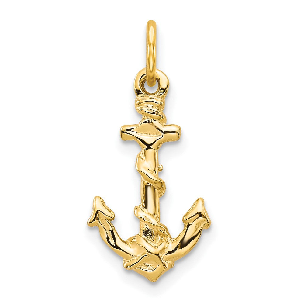 10k Yellow Gold 11 mm Anchor Pendant (0.69 grams)