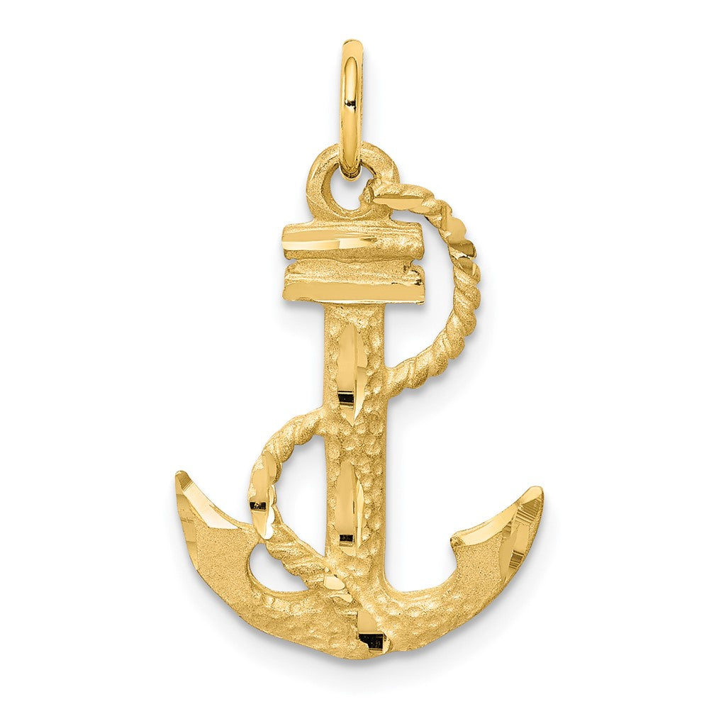 10k Yellow Gold 16 mm Anchor Charm (0.99 grams)