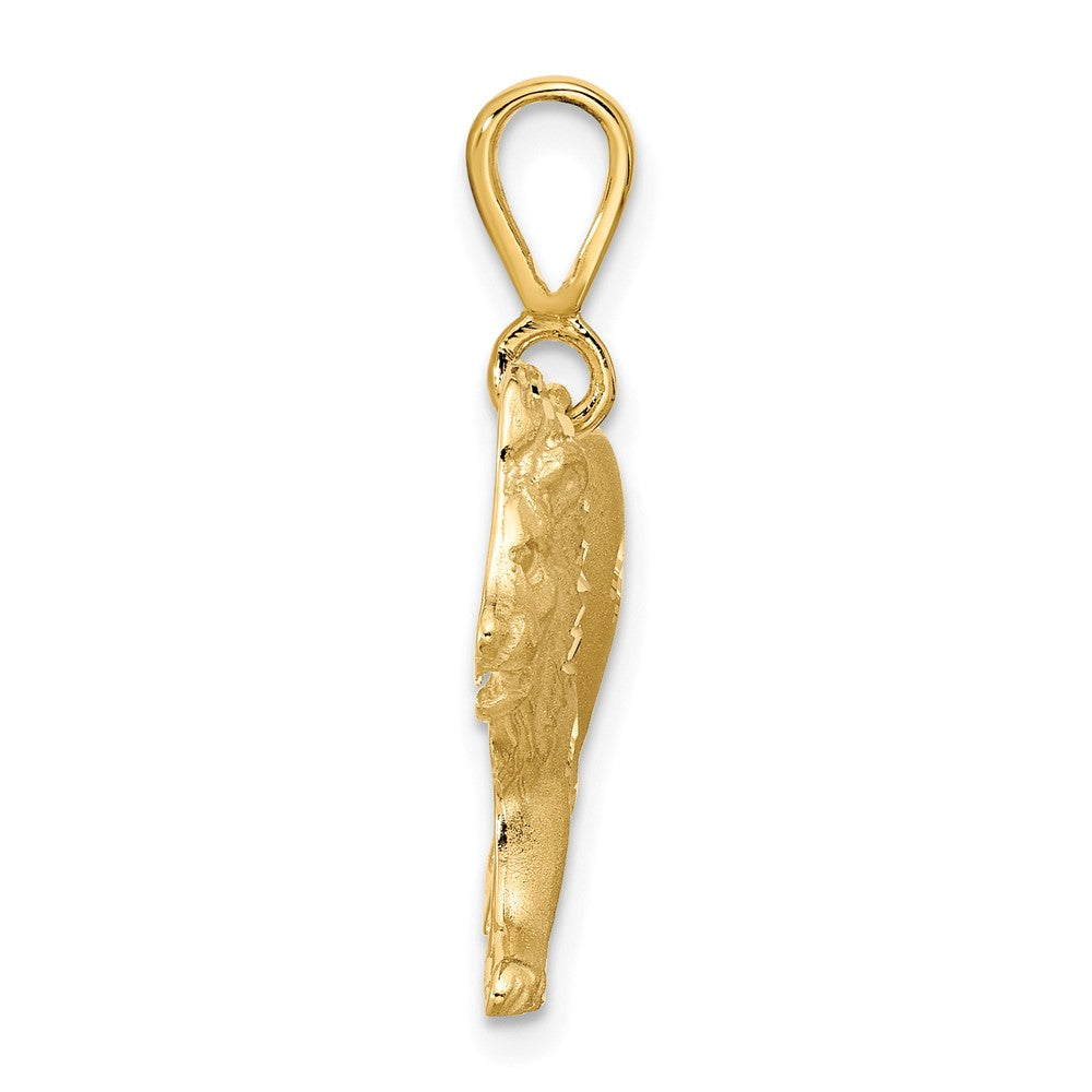 10k Yellow Gold 31 mm Lion Charm (3.09 grams)