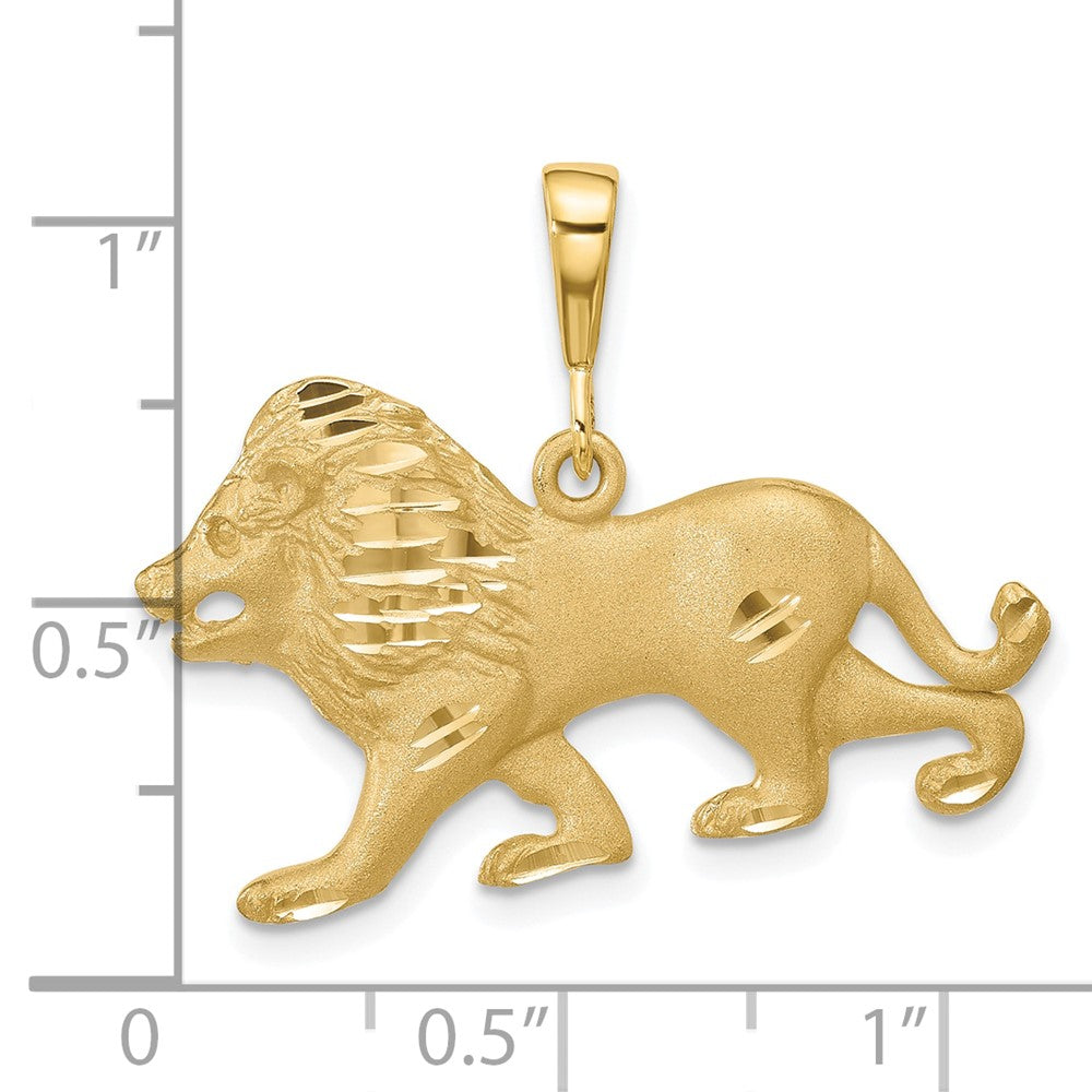 10k Yellow Gold 31 mm Lion Charm (3.09 grams)