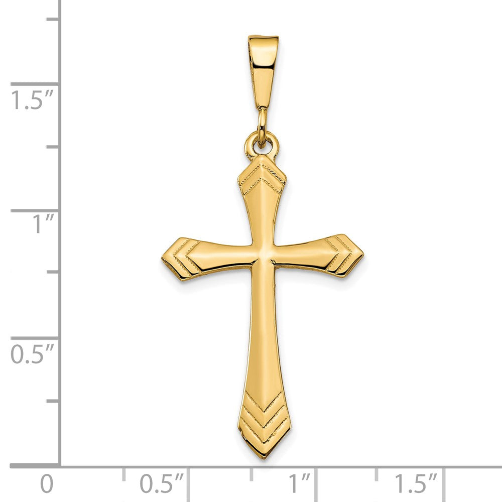 10k Yellow Gold 21 mm Cross Charm (1.67 grams)