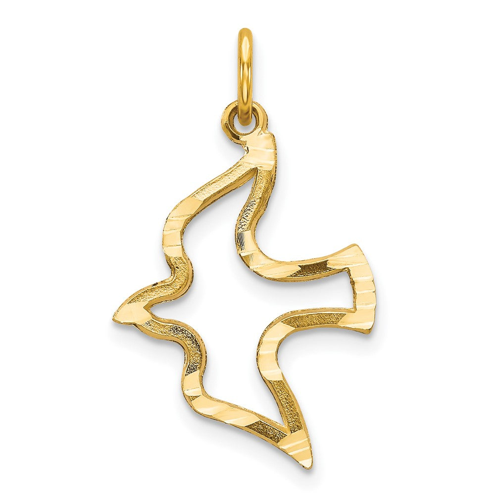 10k Yellow Gold 16 mm Dove Charm (0.59 grams)