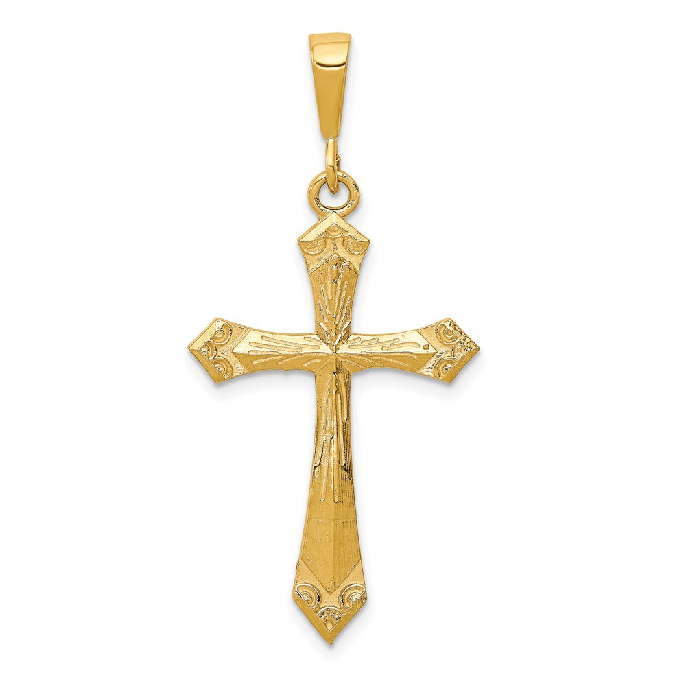 10k Yellow Gold 21 mm Cross Charm (1.84 grams)