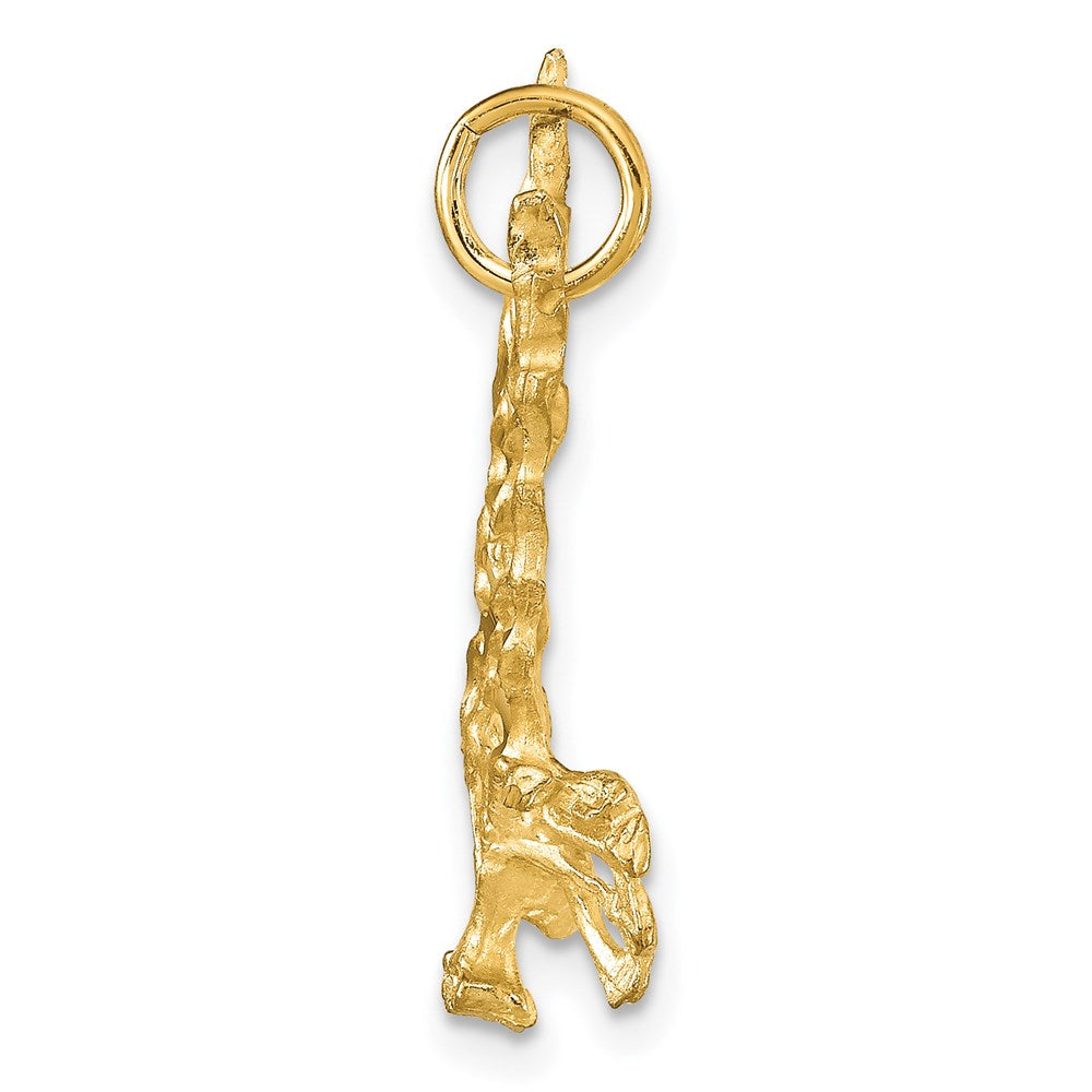 10k Yellow Gold 16 mm Solid Diamond-cut Eagle Charm (1.71 grams)