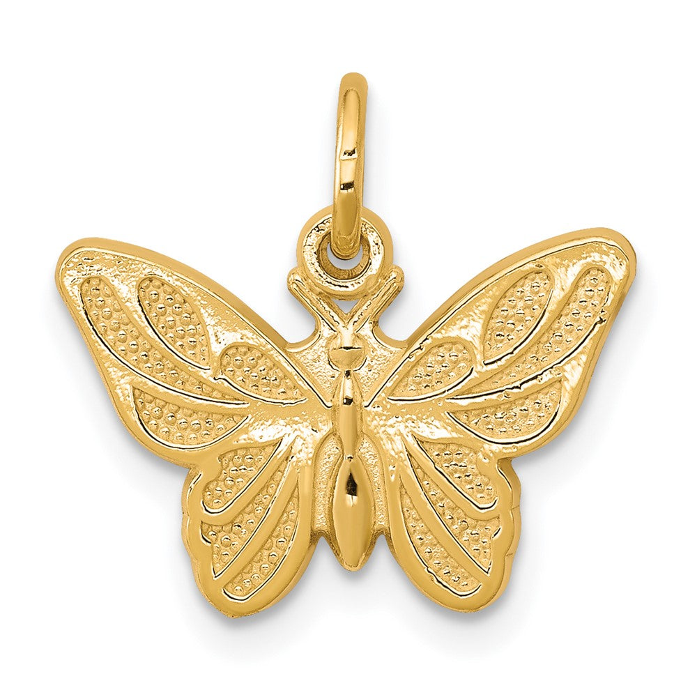 10k Yellow Gold 16 mm Butterfly Charm (1 grams)