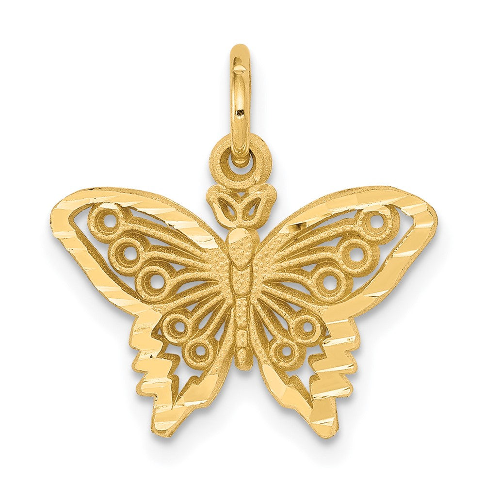 10k Yellow Gold 19 mm Butterfly Charm (0.84 grams)