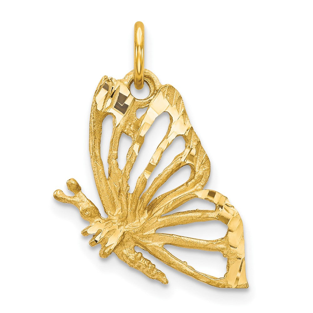 10k Yellow Gold 12 mm Butterfly Charm (0.9 grams)