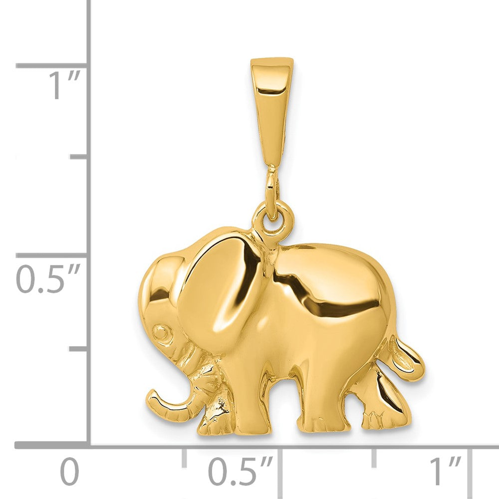 10k Yellow Gold 17 mm Elephant Charm (2.29 grams)