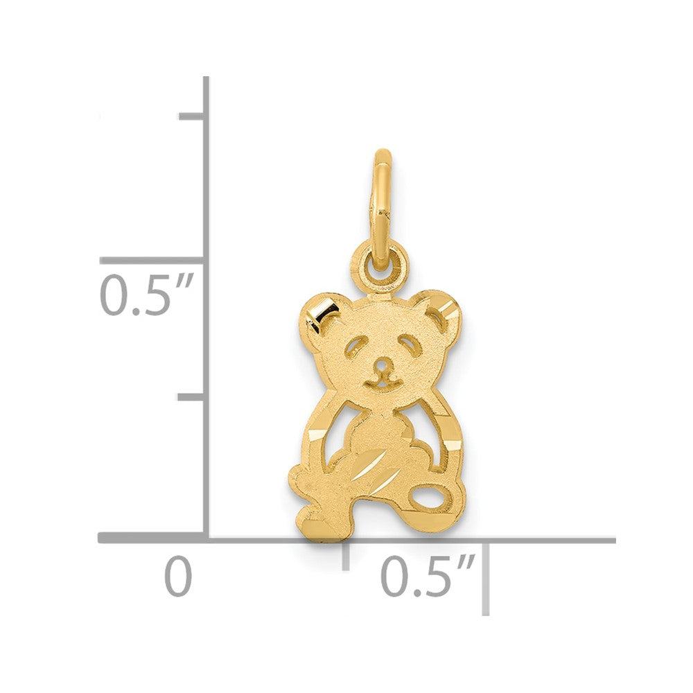 10k Yellow Gold 11 mm Teddy Bear Charm (0.67 grams)