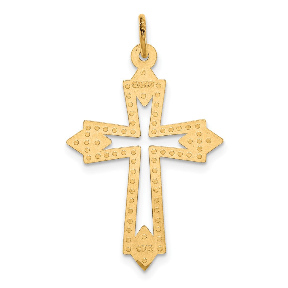 10k Yellow Gold 21 mm Cross Charm (1.14 grams)