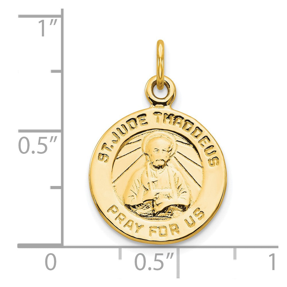 10k Yellow Gold 16 mm St. Jude Medal (1.82 grams)