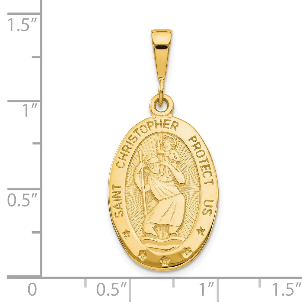 10k Yellow Gold 16 mm St. Christopher Medal (2.63 grams)