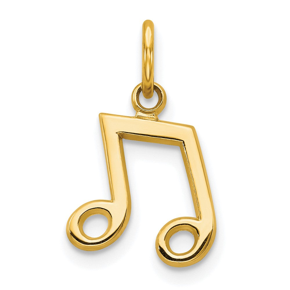 10k Yellow Gold 11 mm Musical Note Charm (0.54 grams)