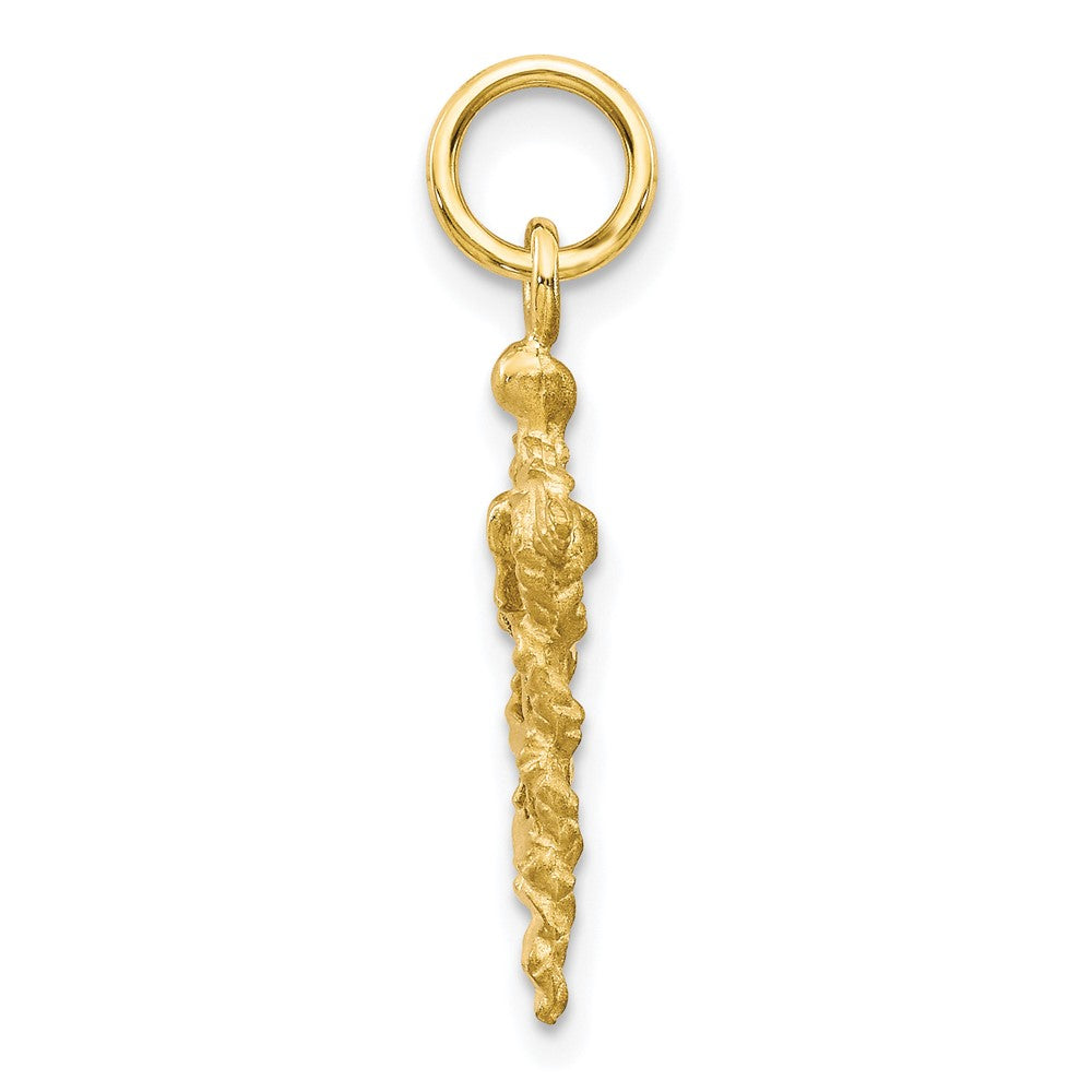 10k Yellow Gold 11 mm Solid Caduceus Charm (0.87 grams)